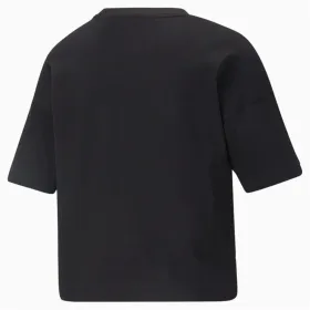 Lühikeste varrukatega T-särk, naiste Puma Power Tape Crop W Must