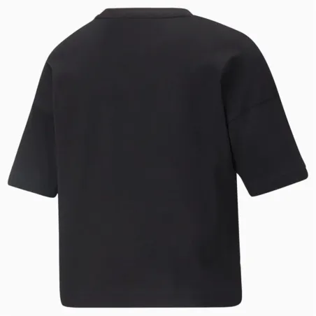 Lühikeste varrukatega T-särk, naiste Puma Power Tape Crop W Must