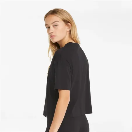 Lühikeste varrukatega T-särk, naiste Puma Power Tape Crop W Must