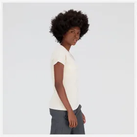 Футболка с коротким рукавом женская New Balance Essentials Бежевый