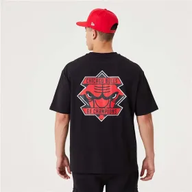Vyriški marškinėliai su trumpomis rankovėmis New Era Championship Chicago Bulls Juoda