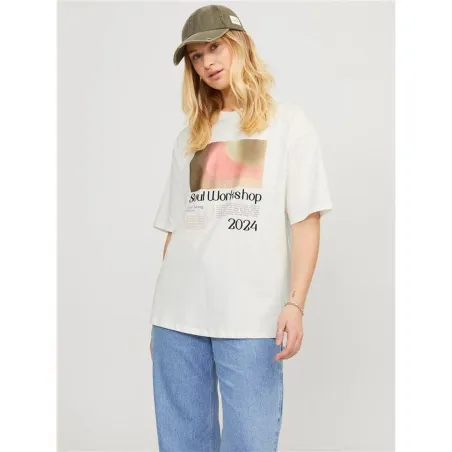 Lühikeste varrukatega T-särk, naiste Jack & Jones Jxpaige Valge