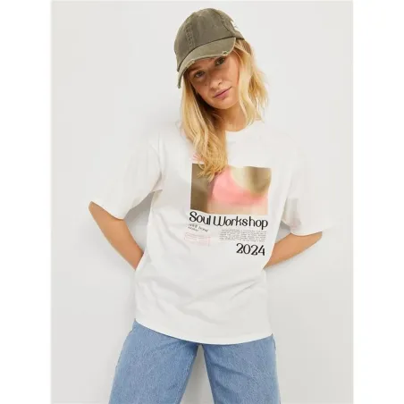 Naisten T-paita Jack & Jones Jxpaige Valkoinen