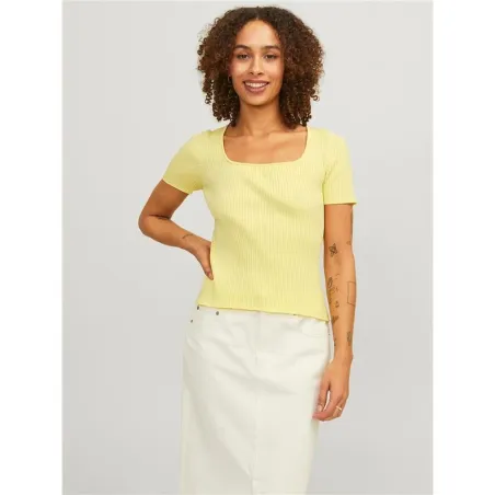Women’s Short Sleeve T-Shirt Jack & Jones Jxsky Ss Knit Yellow