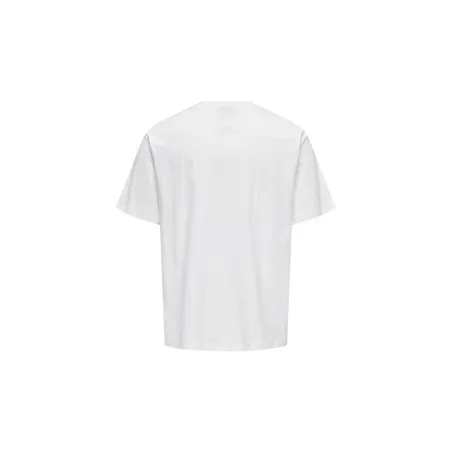 Miesten T-paita Only & Sons Mickey Rlx Cloud Dancer Valkoinen