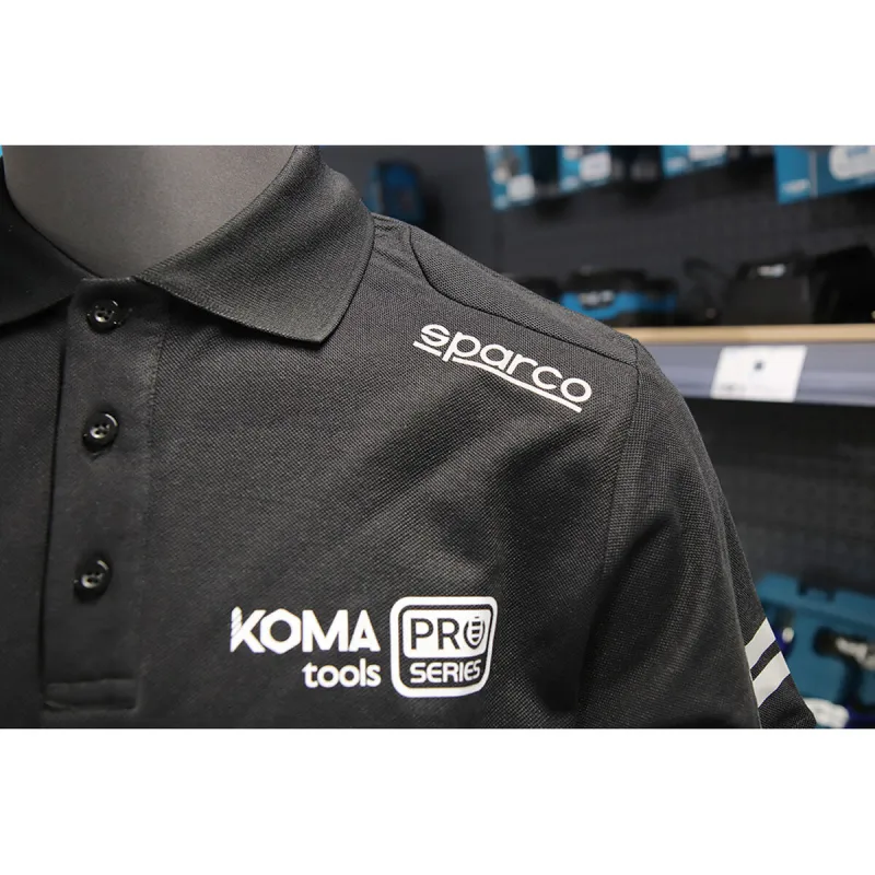 Поло с коротким рукавом Sparco Koma Tools 02415nrgs