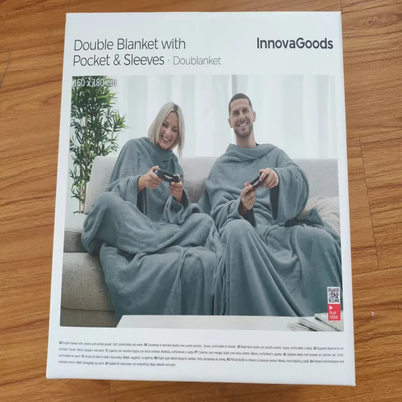 Keskmise Taskuga Kahe Varrukaga Tekk Doublanket InnovaGoods