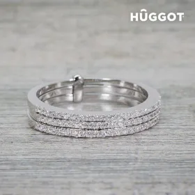 Hûggot Three 925 ehe hõbesõrmus tsirkoonidega