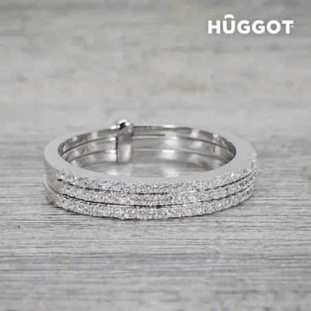 Hûggot Three 925 ehe hõbesõrmus tsirkoonidega
