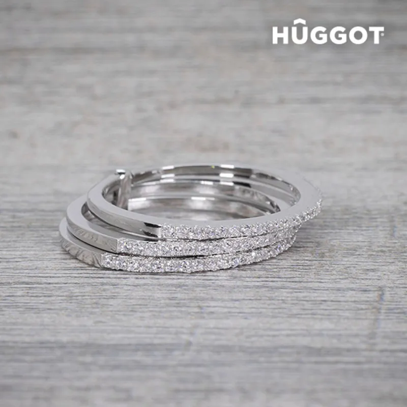 Hûggot Three 925 ehe hõbesõrmus tsirkoonidega