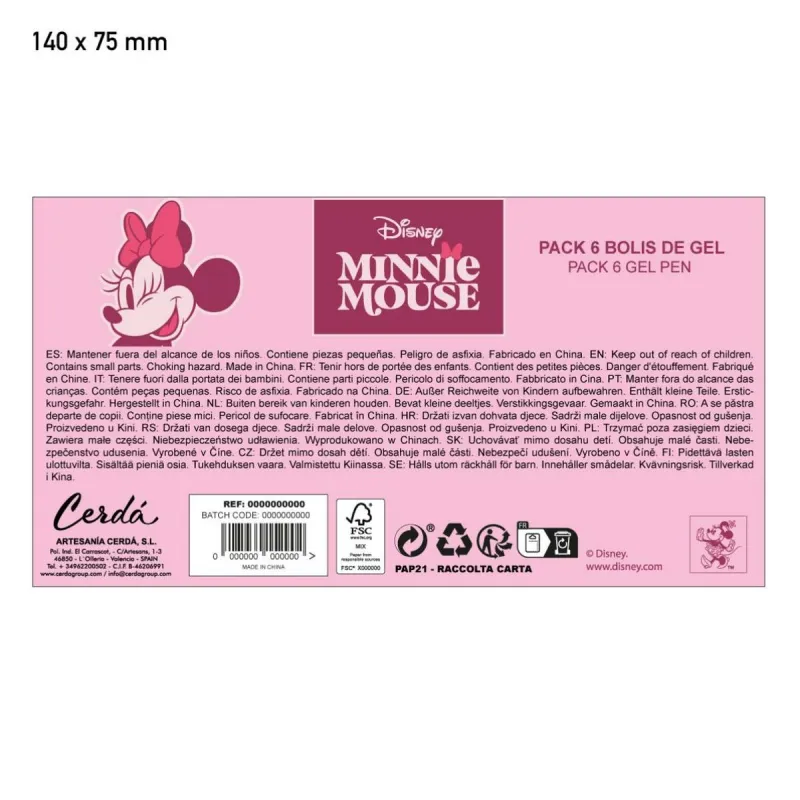 Kuulakärkikynäsetti Minnie Mouse Pinkki