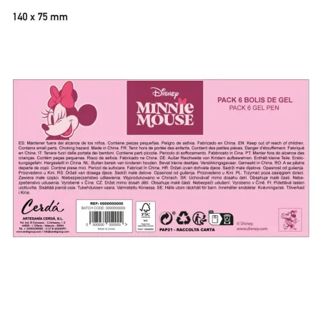 Kuulakärkikynäsetti Minnie Mouse Pinkki