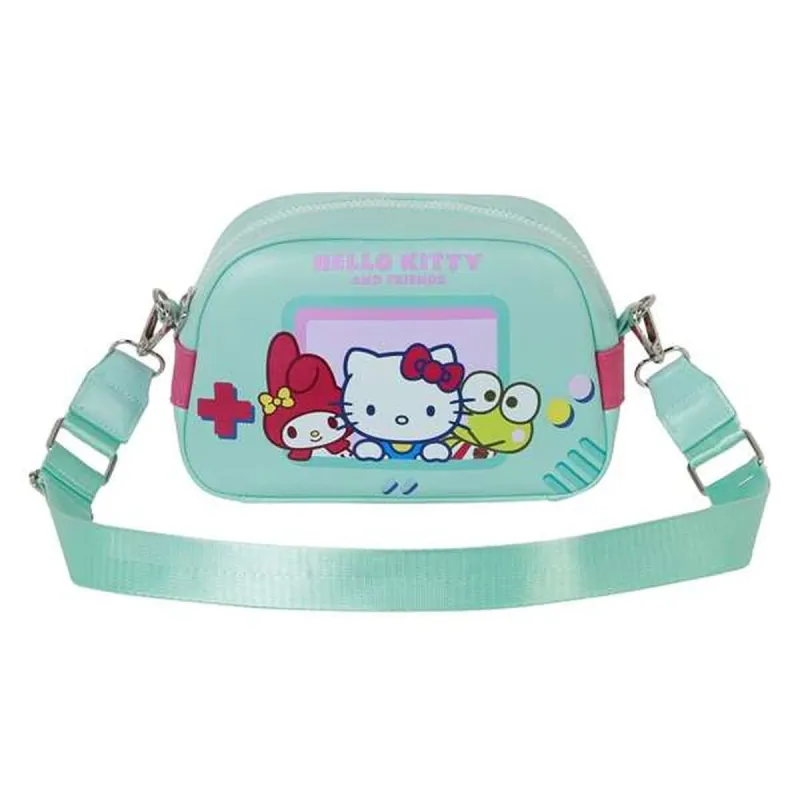 Shoulder Bag Hello Kitty Turquoise 14 x 23 x 9 cm
