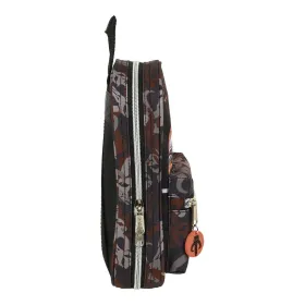 Backpack Pencil Case The Mandalorian The Guild Black Brown (12 x 23 x 5 cm) (33 Pieces)