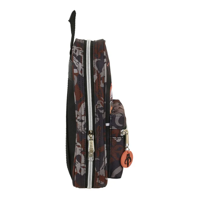 Backpack Pencil Case The Mandalorian The Guild Black Brown (12 x 23 x 5 cm) (33 Pieces)