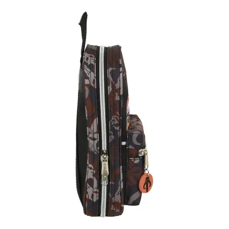 Backpack Pencil Case The Mandalorian The Guild Black Brown (12 x 23 x 5 cm) (33 Pieces)