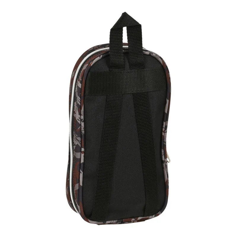 Backpack Pencil Case The Mandalorian The Guild Black Brown (12 x 23 x 5 cm) (33 Pieces)