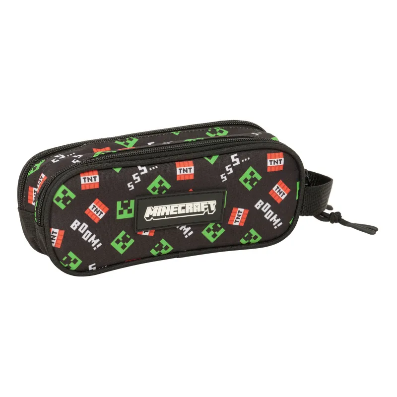 Double Carry-all Minecraft Black 21 x 8 x 6 cm