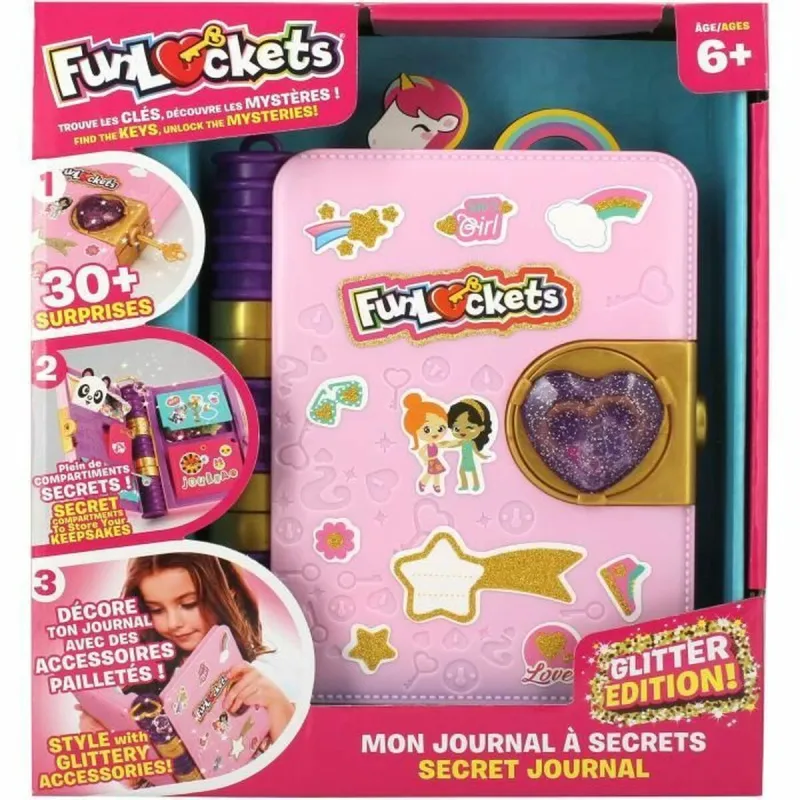 Diary with accessories Funlockets Pink