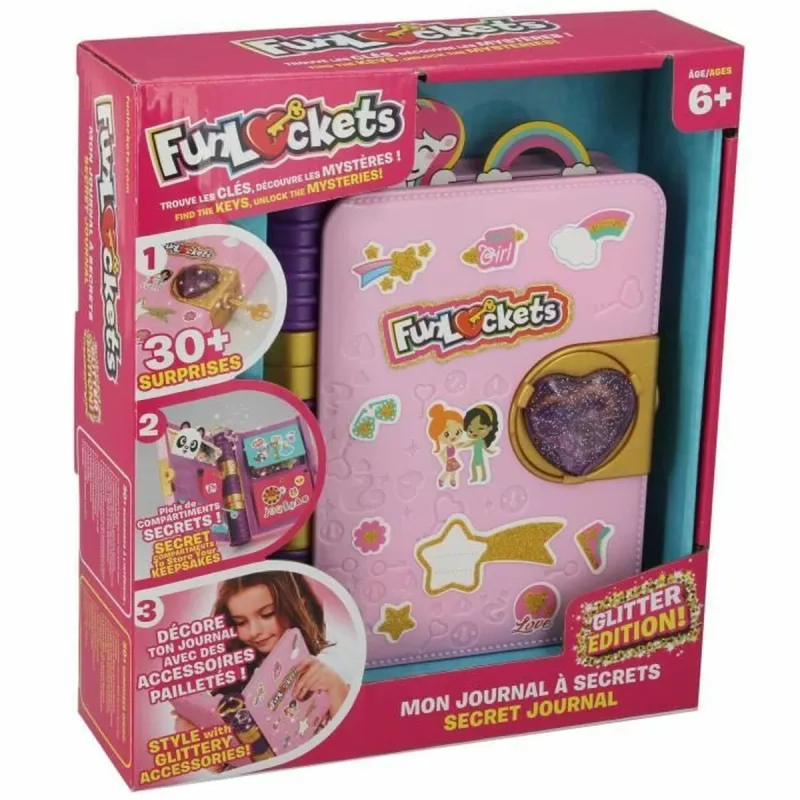 Diary with accessories Funlockets Pink