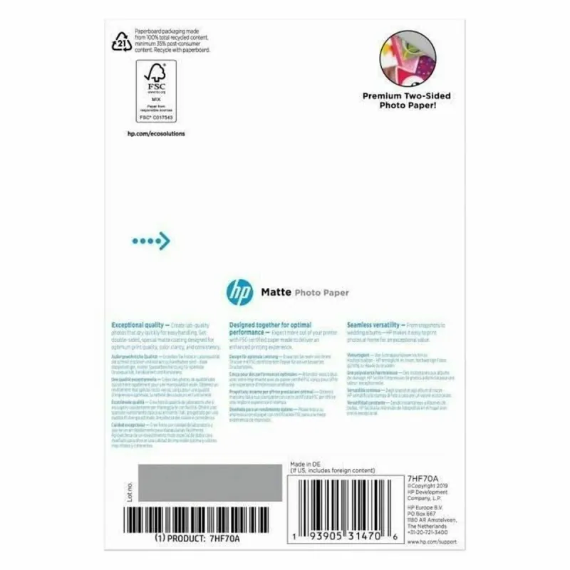 Tindi ja Fotopaberi pakk HP 25 Ühikut