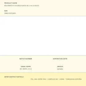 Sulepea Bic 982866 Sinine Must Punane Roheline