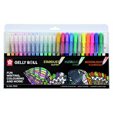 Rašiklių rinkinys Talens Sakura Gelly Roll Mixed 24 Dalys