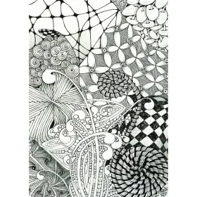 Zīmēšanas papīrs Talens Sakura Zentangle Balts 20 Daudzums