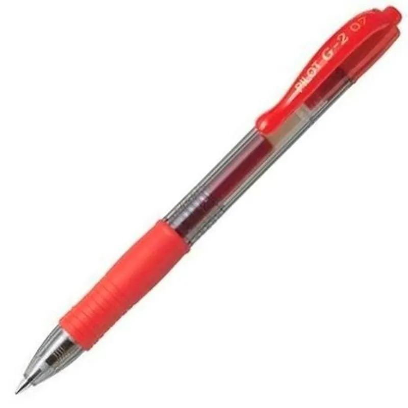 Gel pen Pilot G-2 07 Red 0,4 mm (12 Units)