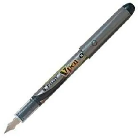 Ручка с жидкими чернилами Pilot V Pen Одноразовая Перо для каллиграфии Чёрный Сталь 0,4 mm (12 штук)