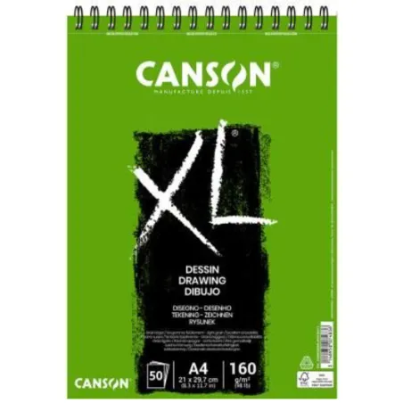 Piirustusalusta Canson XL Drawing Valkoinen A4 5 osaa 50 Levyt 160 g/m2