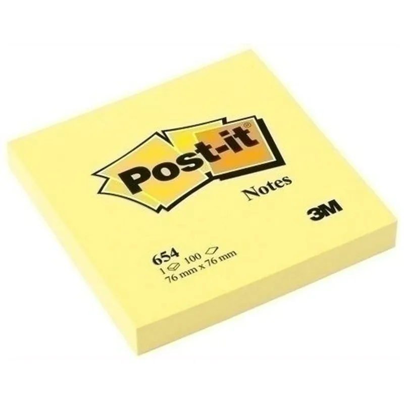 Lipnūs lapeliai Post-it 76 x 76 mm Geltona (2 vnt.)