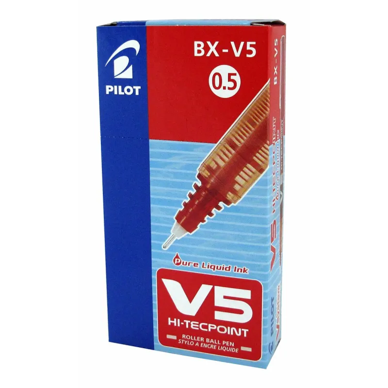 Rašiklis su skystu rašalu Pilot V-5 Hi-Tecpoint Raudona 0,3 mm (12 vnt.)