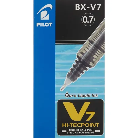 Šķidrās tintes pildspalva Pilot V-7 Hi-Tecpoint Melns 0,5 mm (12 gb.)