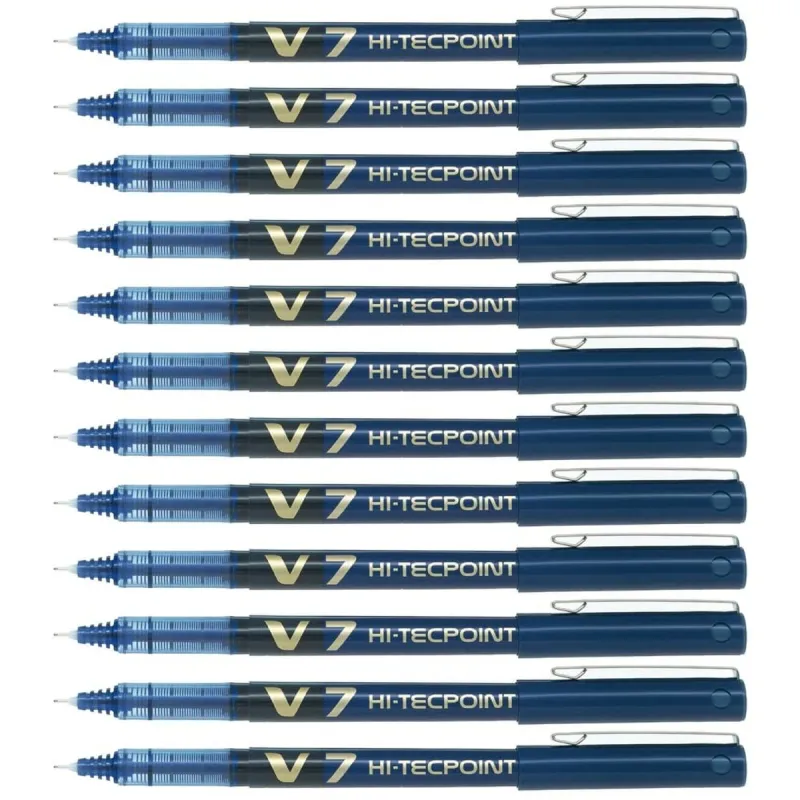 Täytekynä Pilot V-7 Hi-Tecpoint Sininen 0,5 mm (12 osaa)