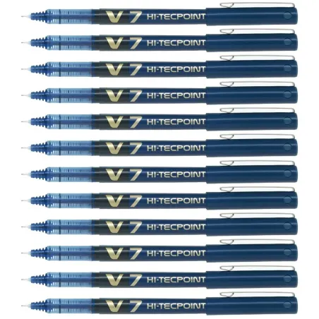 Ручка с жидкими чернилами Pilot V-7 Hi-Tecpoint Синий 0,5 mm (12 штук)