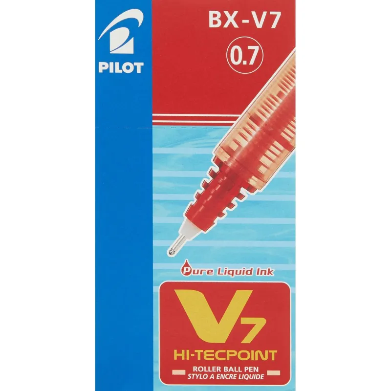 Täytekynä Pilot V7 Hi-Tecpoint Punainen 0,5 mm (12 osaa)