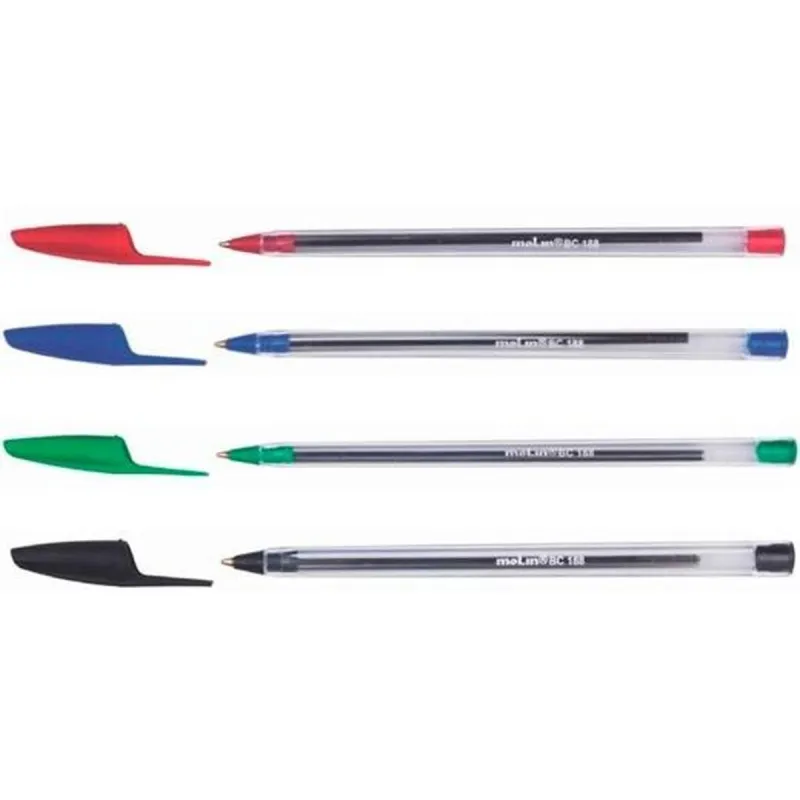 Ручка Molin BASIC CRISTAL BALL Прозрачный 1 mm Зеленый 50 штук