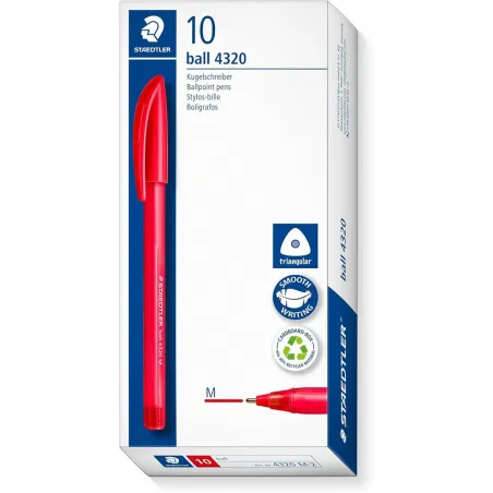 Набор ручек Staedtler Ball 4320 Красный 1 mm (100 штук)