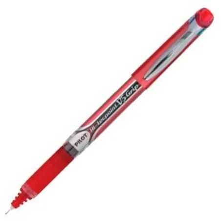 Ручка с жидкими чернилами Pilot V-5 GRIP HI-TECPOINT Красный 0,5 mm (12 штук)