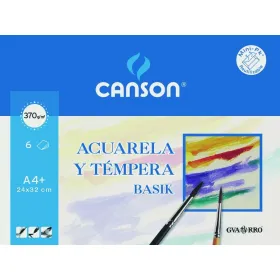 Watercolour paper Canson Basik 6 Sheets 370 g/m² (20 Units)