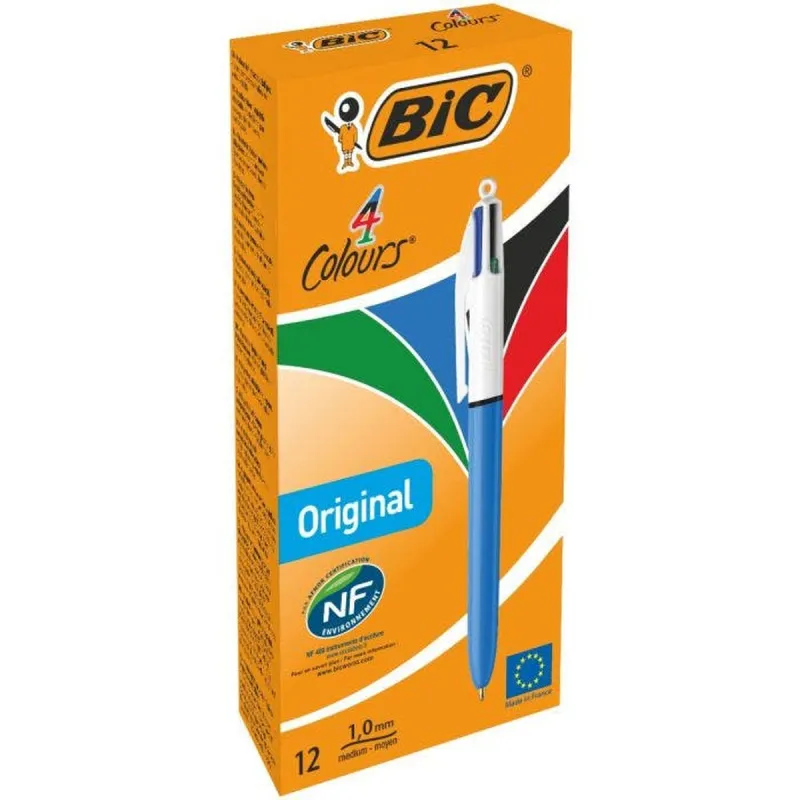 Pen Bic 982866 Blue Multicolour 0,4 mm 1 mm 4 colours Rechargeable
