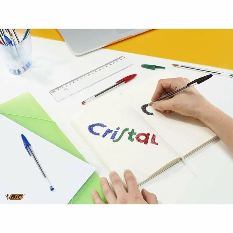 Lodīšu Pildspalvu Komplekts Bic Cristal Original 516345 Melns