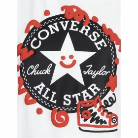 Children's Sports Outfit Converse Squiggle S/Se+Ft White Red 2 Pieces