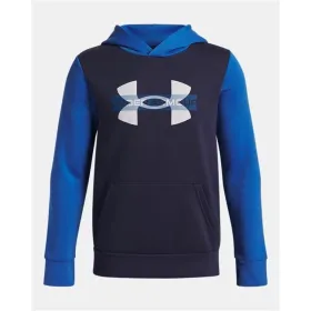 Hooded Sweatshirt for Girls Under Armour Rival Flc Cblck Grphc Hd Blue