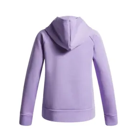 Hooded Sweatshirt for Girls Under Armour Rival Flc Shimmer Hdy Lavendar