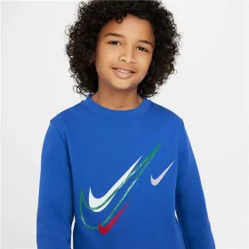 Children’s Sweatshirt without Hood Nike NSW SOS FLC CREW Blue