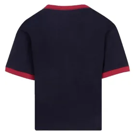 Child's Short Sleeve T-Shirt Nike Essentials Ringer Black