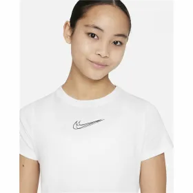 Child's Short Sleeve T-Shirt Nike Sportswear White