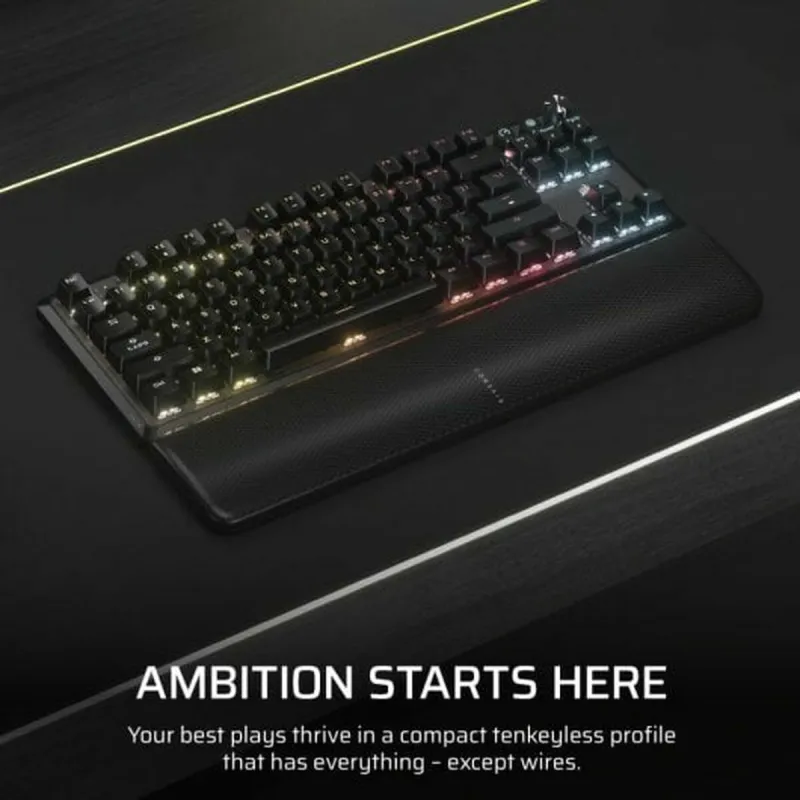 Wireless Keyboard Corsair CH-914901E-ES Black Spanish Qwerty